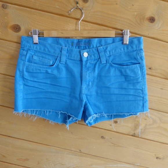 J Brand Cut Off Denim Jeans Shorts Blue Bonnet 27 - Picture 2 of 8